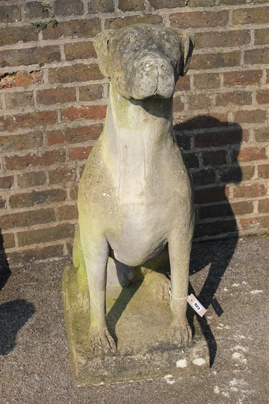 Weathered reconstituted stone hound